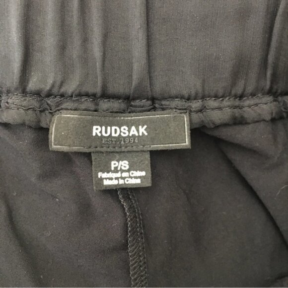 RUDSAK Black Double Layer Flowy Silk Pants - Picture 8 of 10